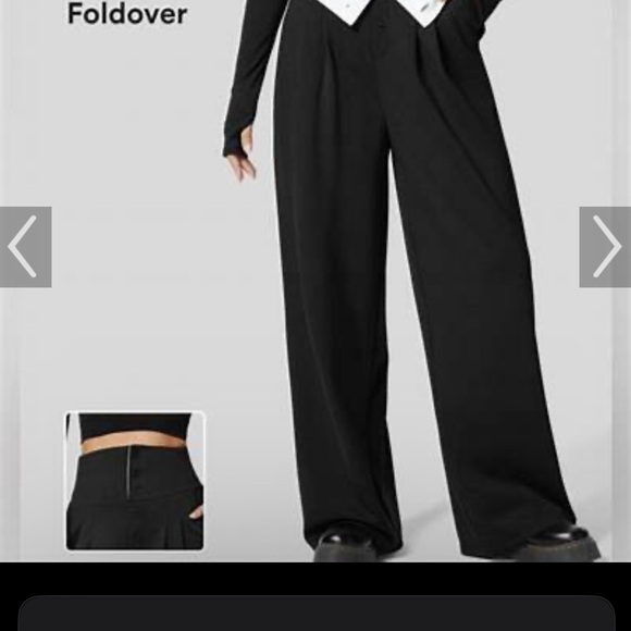 HALARA foldover waist wide leg pants - Picture 3 of 4